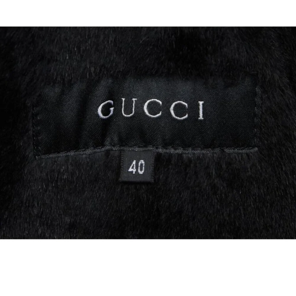 Gucci Tom Ford Era F/W 1999 Black Suede and Shearling Coat 90s Y2K Vintage - Picture 5 of 16